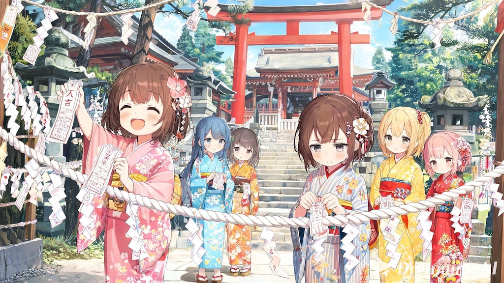 みんなで神社にお参り