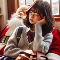 眼鏡女子 楓のお疲れサンタ 5枚目
