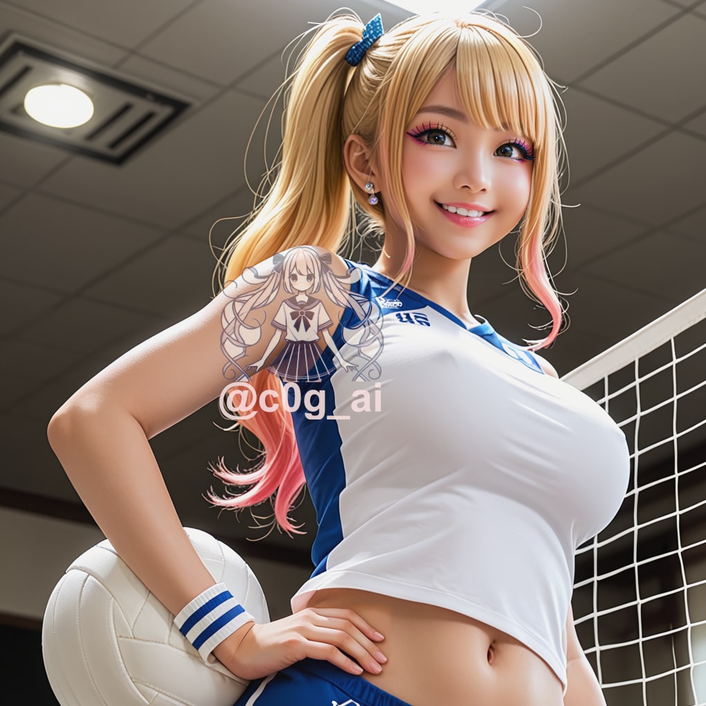 バレーの部活を頑張っている美玲先輩