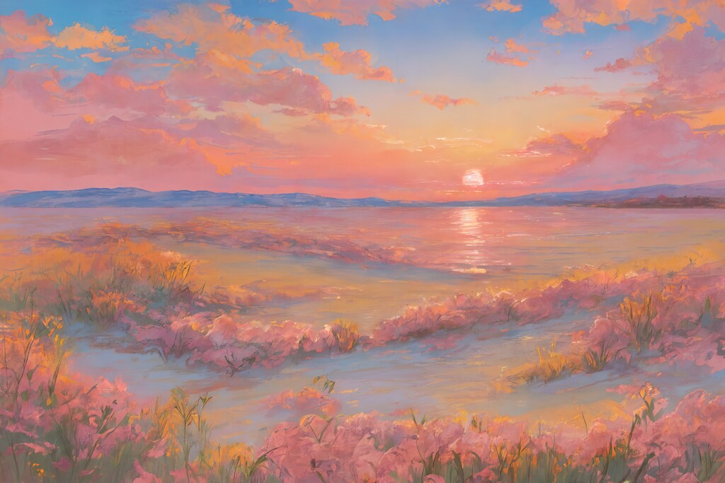 パステルな夕暮れ
