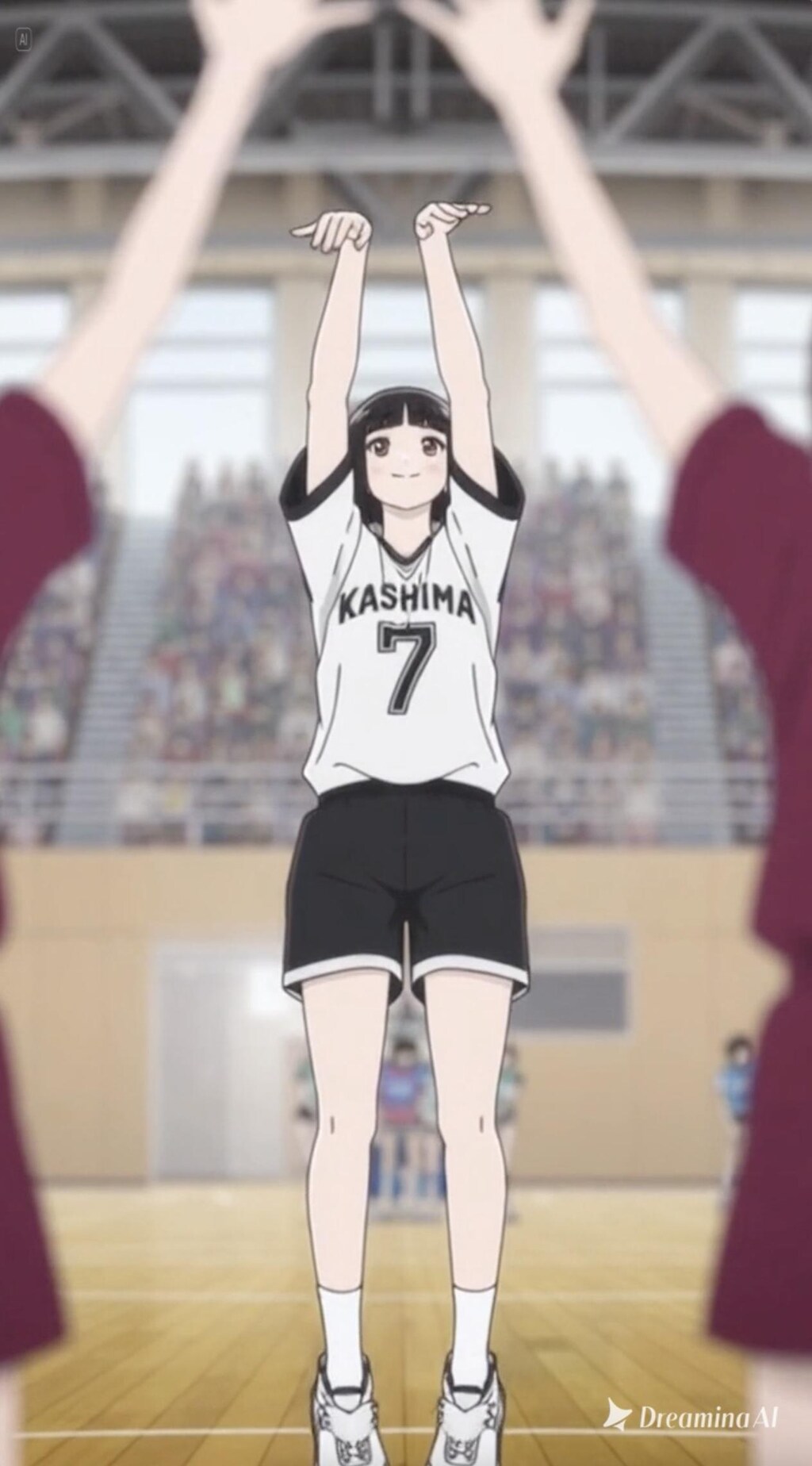 女バスのジャンプシュート380