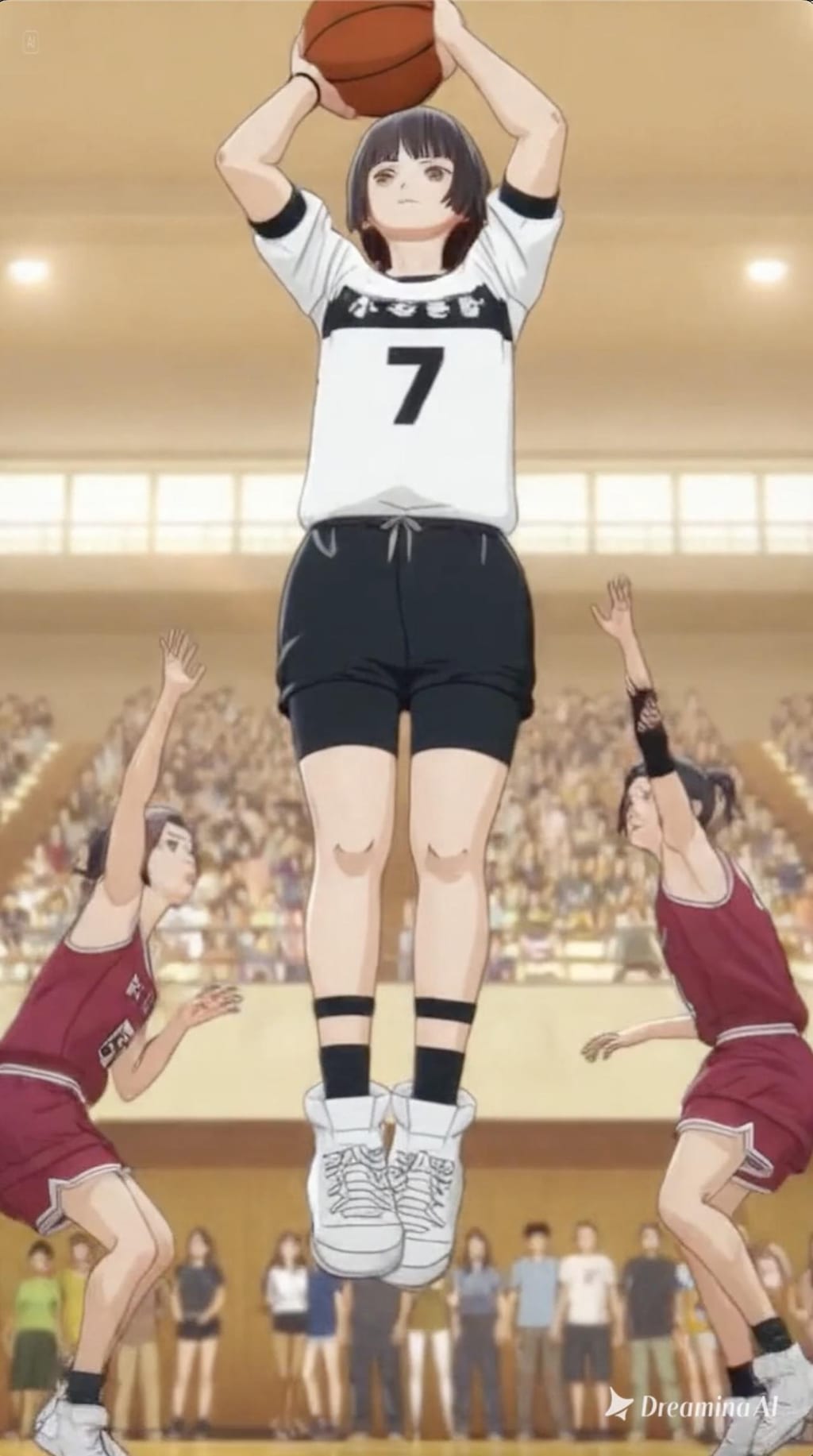 女バスのジャンプシュート380