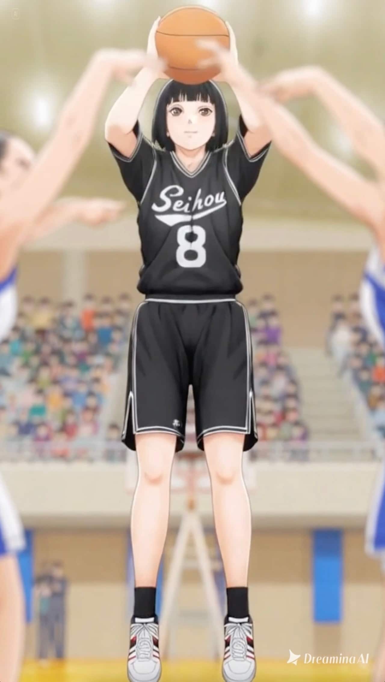 女バスのジャンプシュート380 | の人気AIイラスト・グラビア