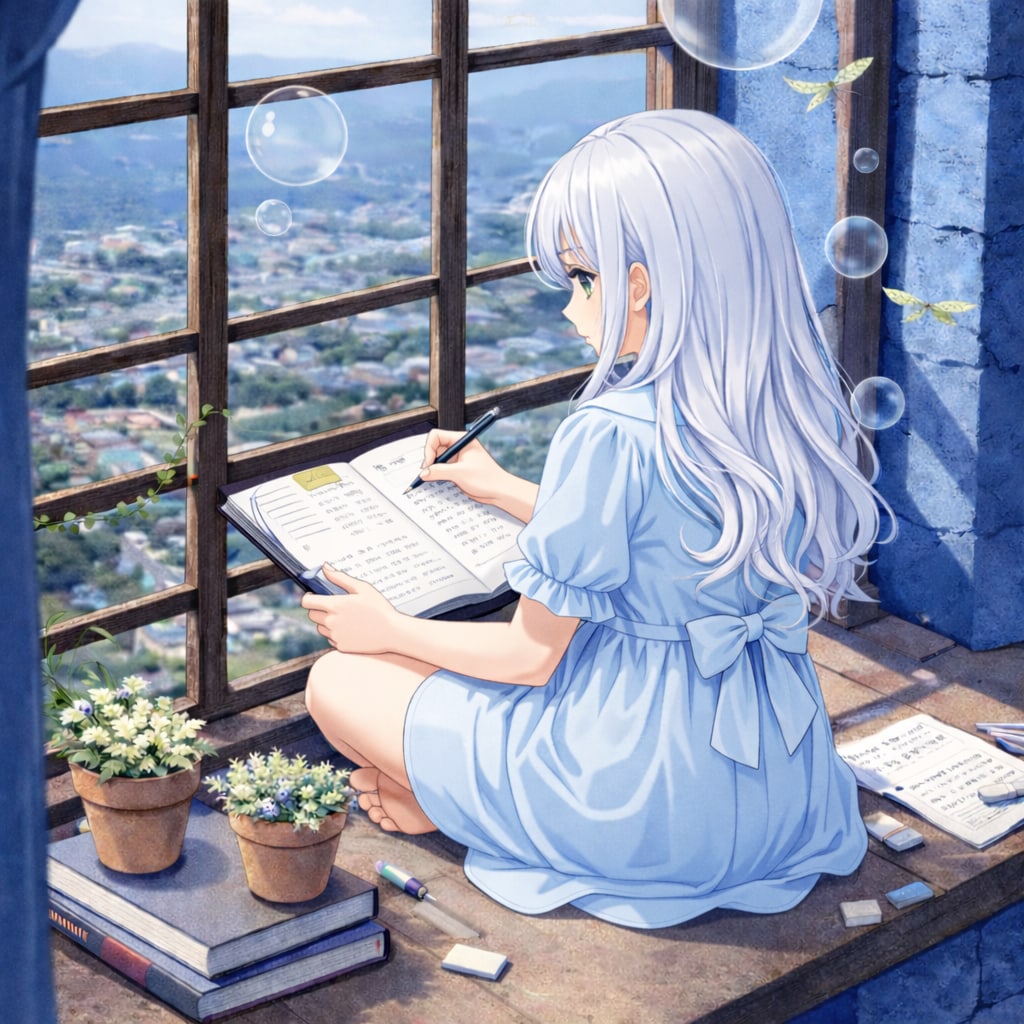 窓辺に綴る、夏の静寂 | の人気AIイラスト・グラビア