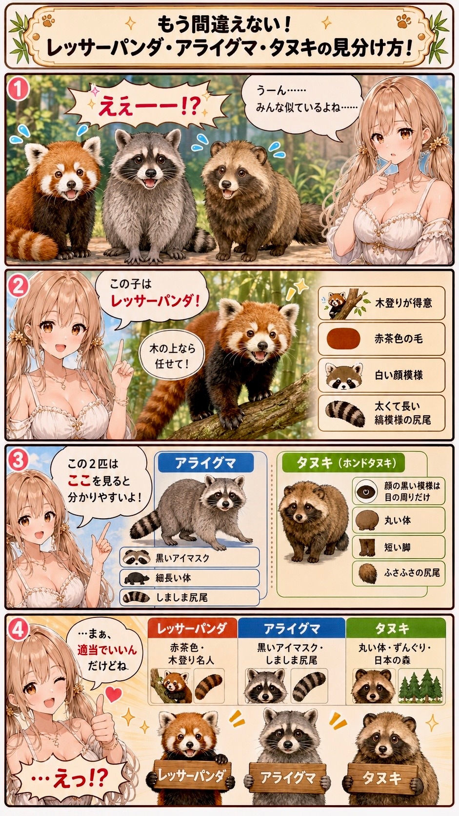 タヌキの見分け方