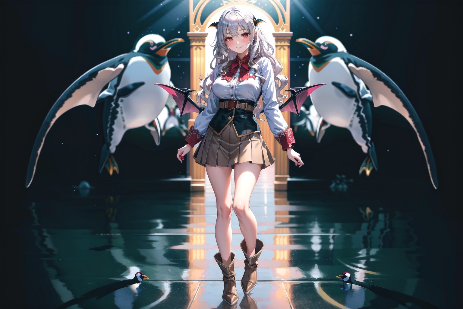 ペンギンと一緒