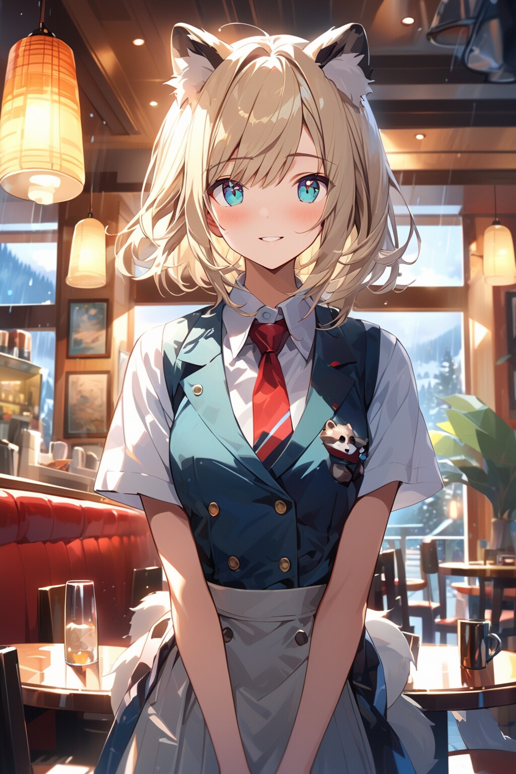 タヌキカフェの店員