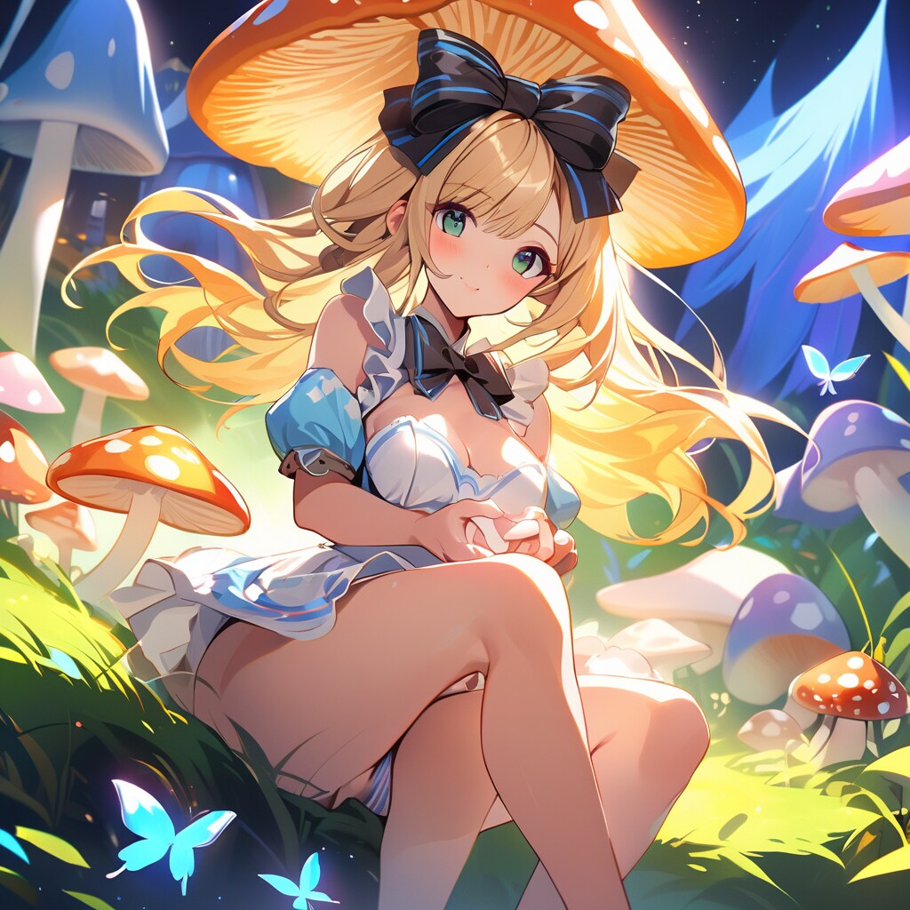 三足 VEGA 青いキノコと指茸