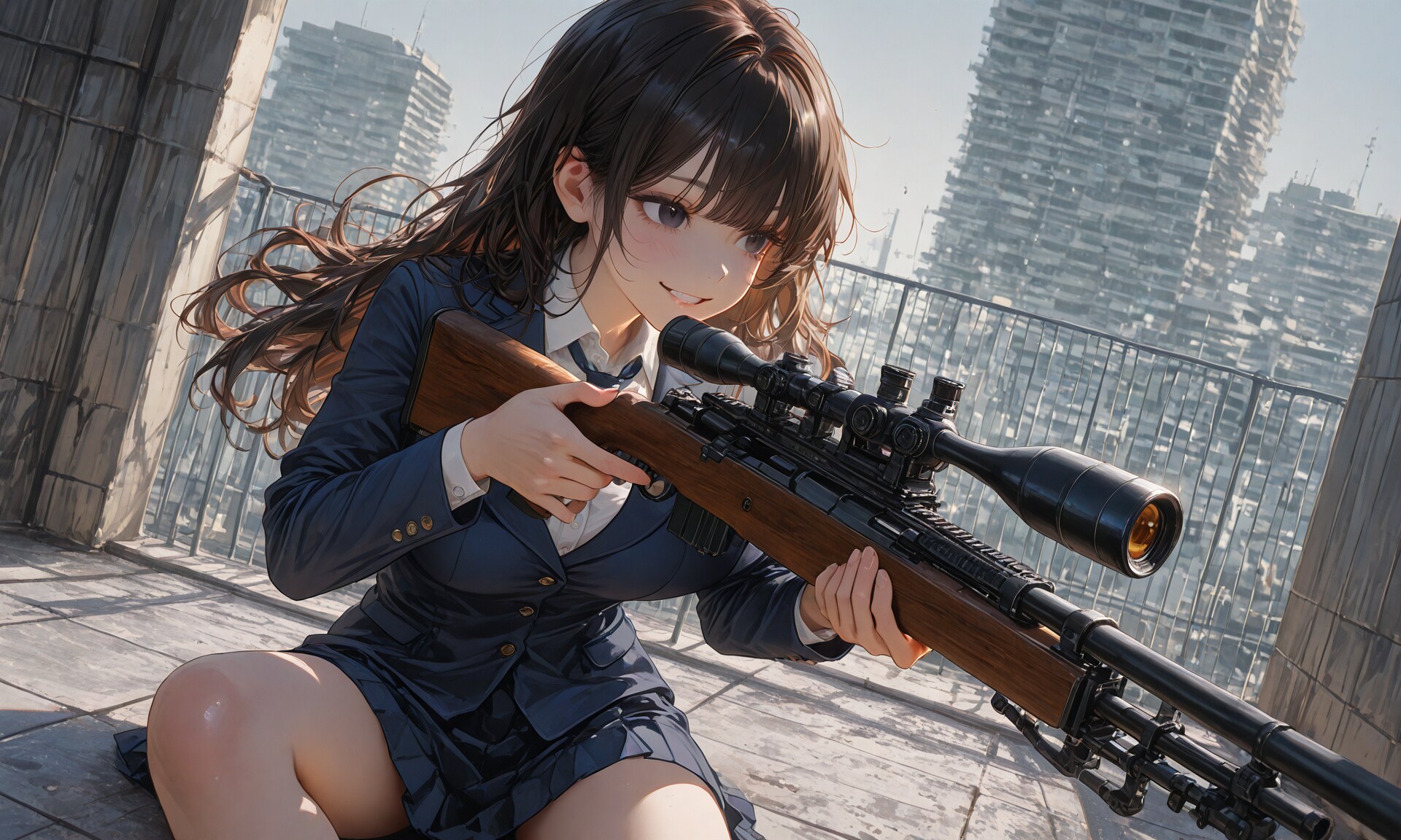 Sniper High School Girl