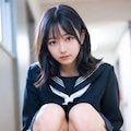 しゃがみパンチラ制服 5枚目