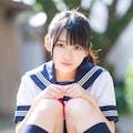 しゃがみパンチラ制服 3枚目