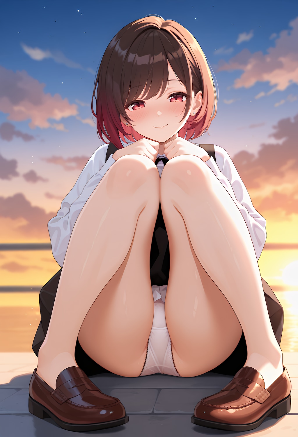 夕暮れの三角形