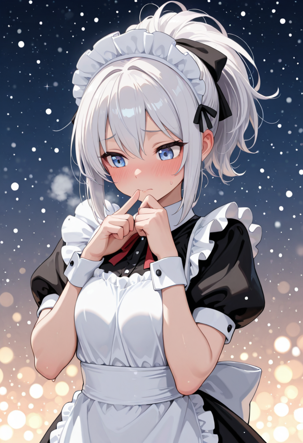 光と雪とメイド