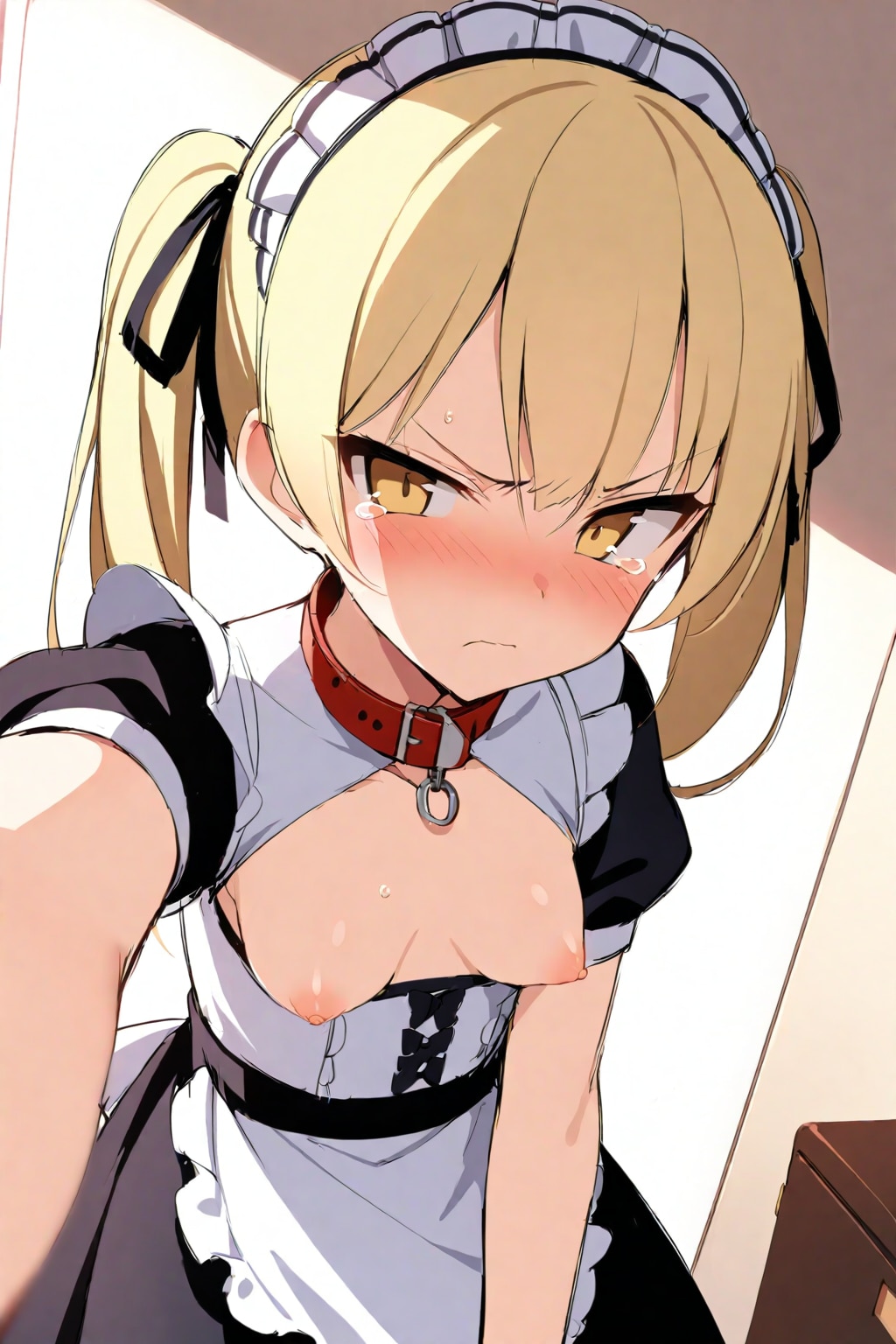 エッチな自撮りをさせられる金髪ちゃん
