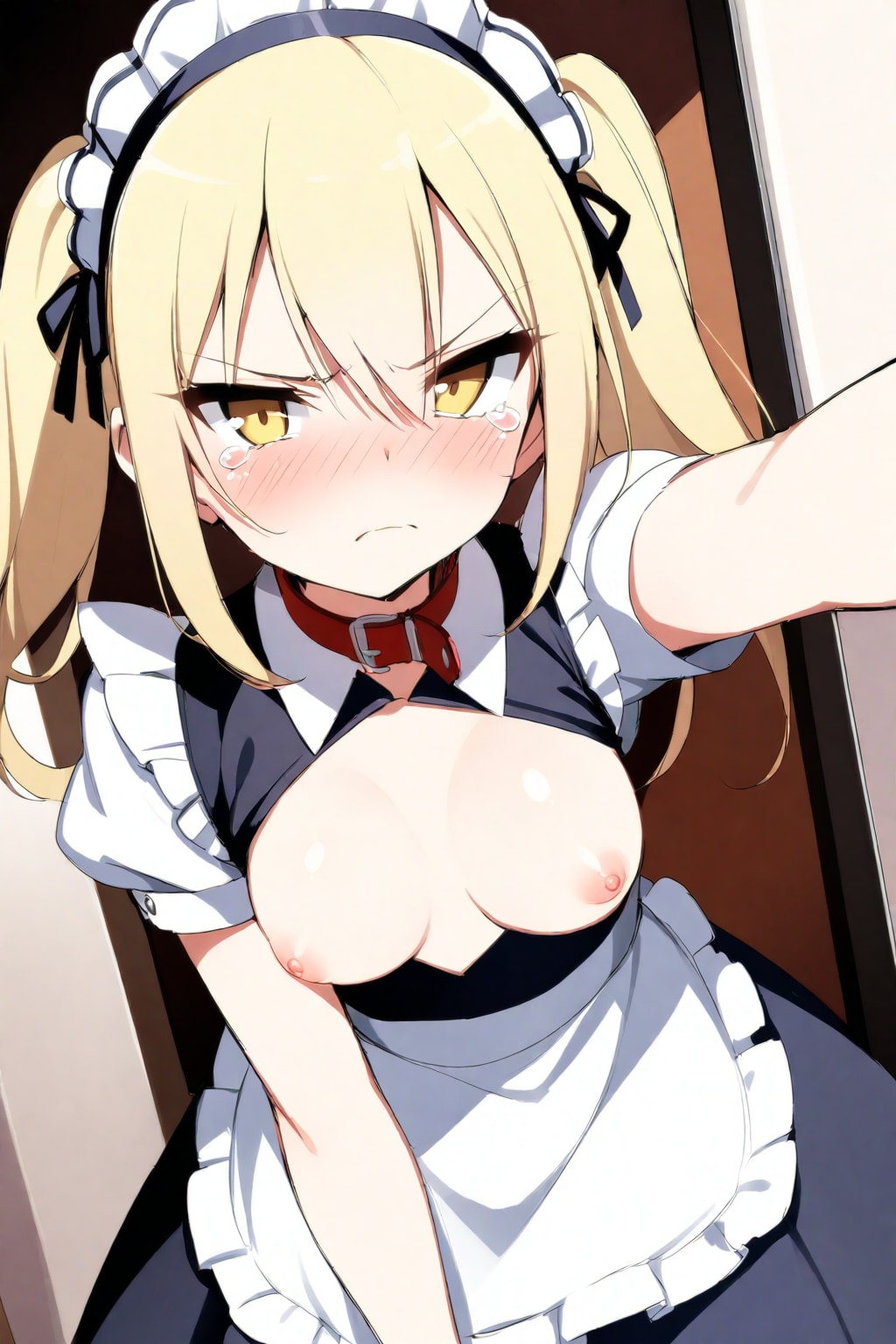 エッチな自撮りをさせられる金髪ちゃん