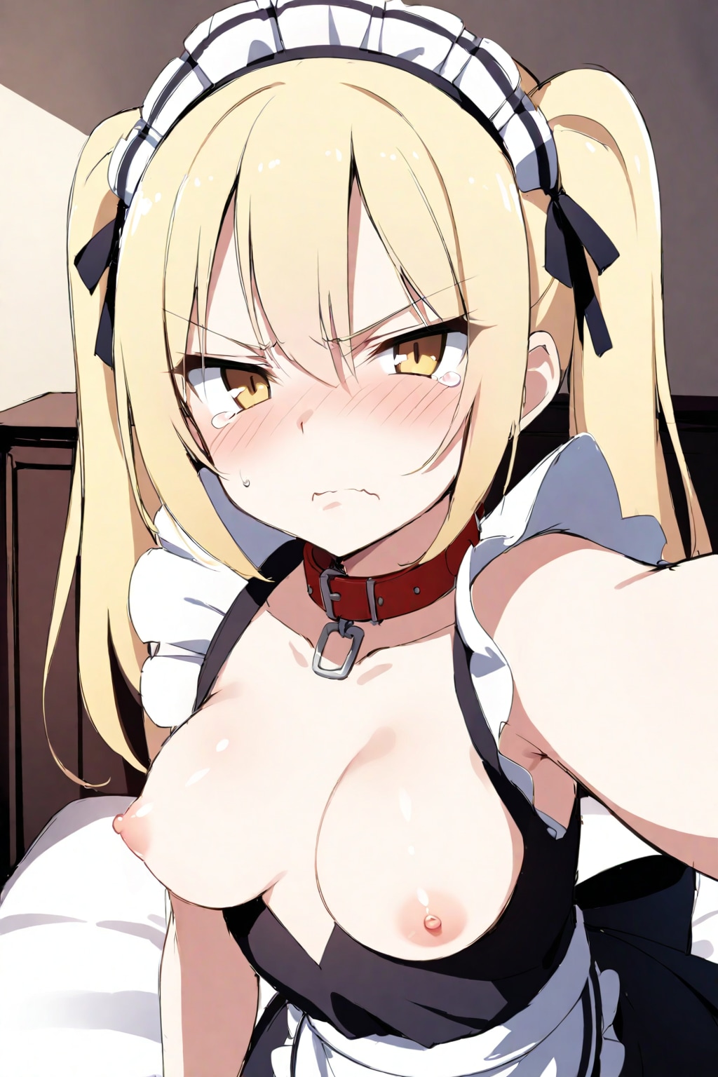 エッチな自撮りをさせられる金髪ちゃん