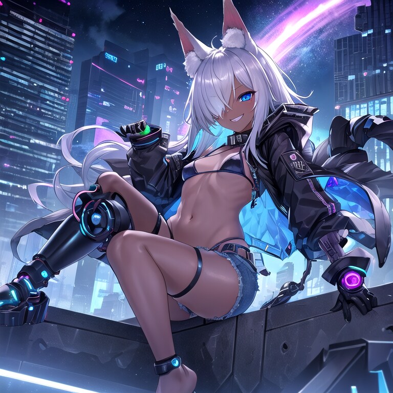 サイバーパンク狐娘