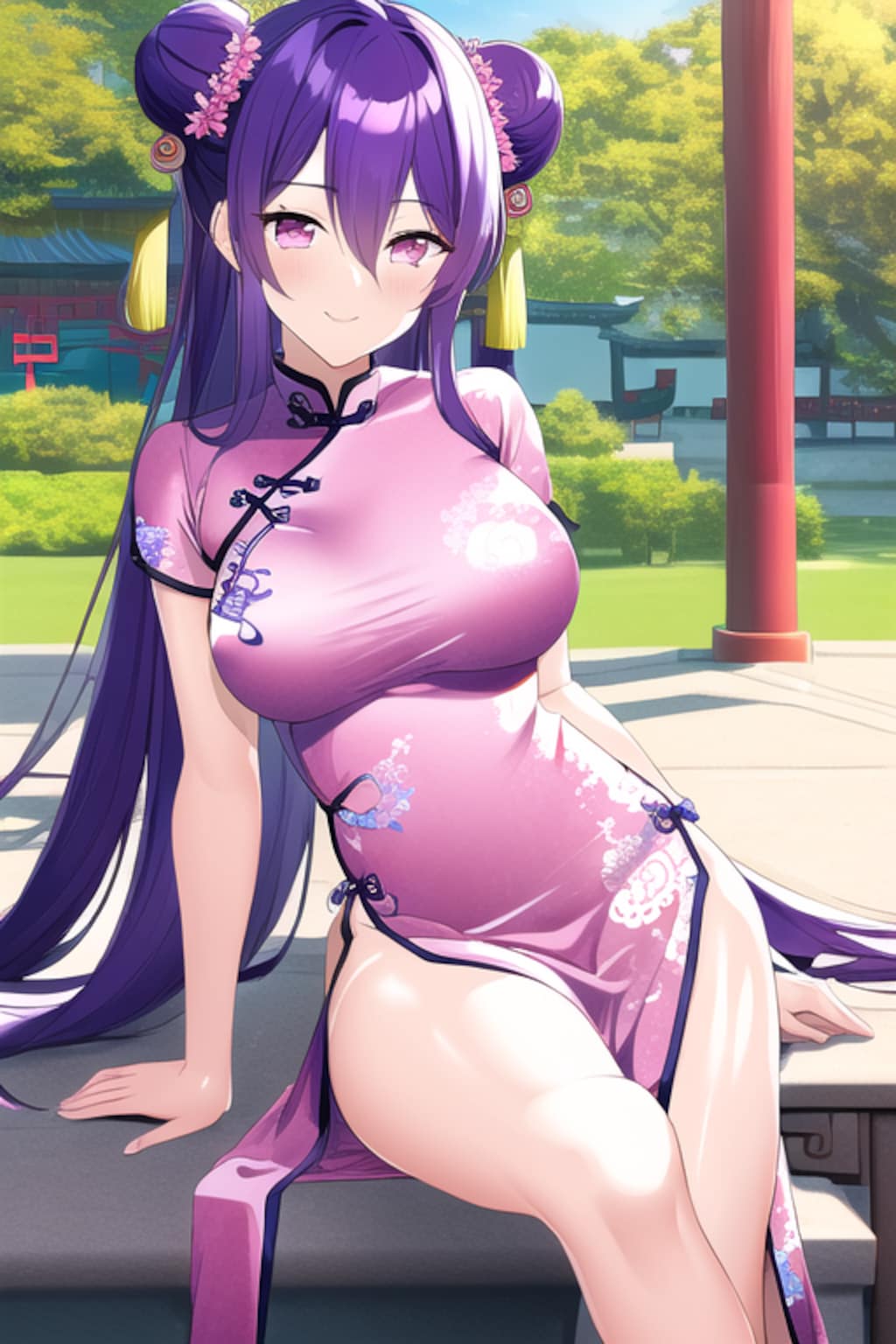 シンジケート構成員　桃チャイナドレス女拳士