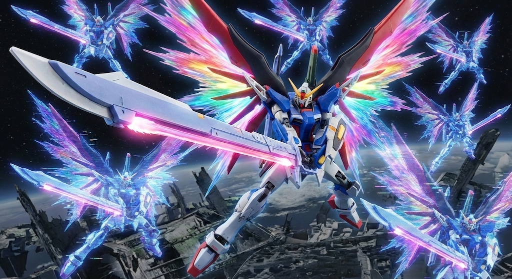 劇場版「種自由」のあのシーンっぽい？デスティニーの画像をこんな短い呪文で作ってくれるなんて！？