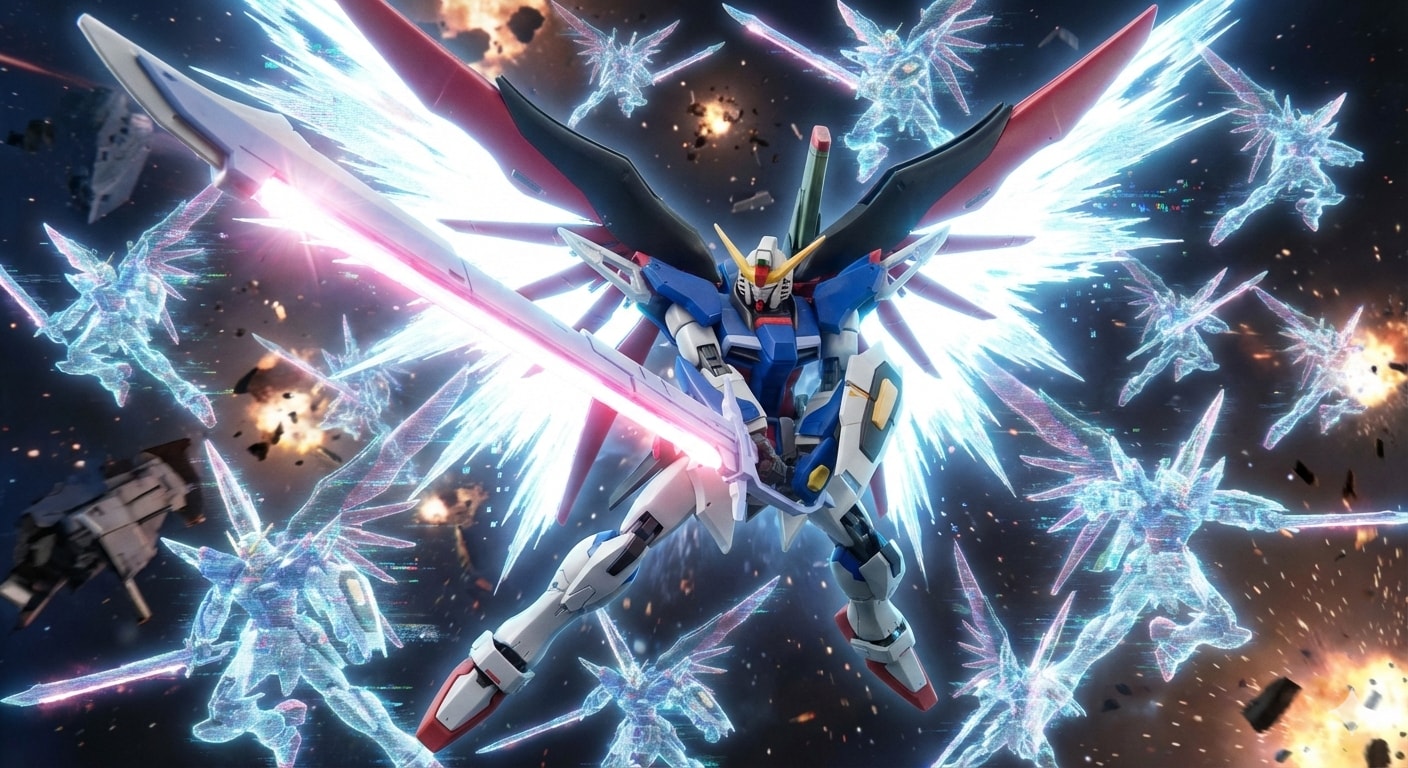 劇場版「種自由」のあのシーンっぽい？デスティニーの画像をこんな短い呪文で作ってくれるなんて！？ | の人気AIイラスト・グラビア