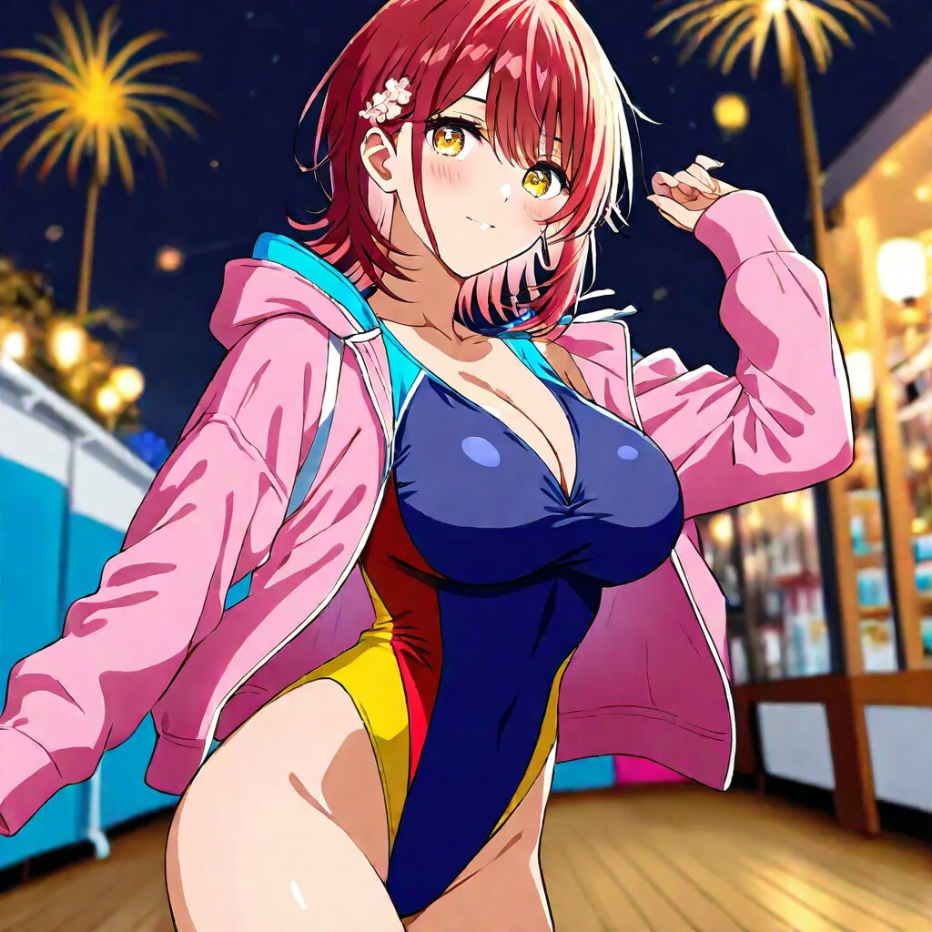 めちゃかわいいパーカー長袖ハイレグレオタード4人娘