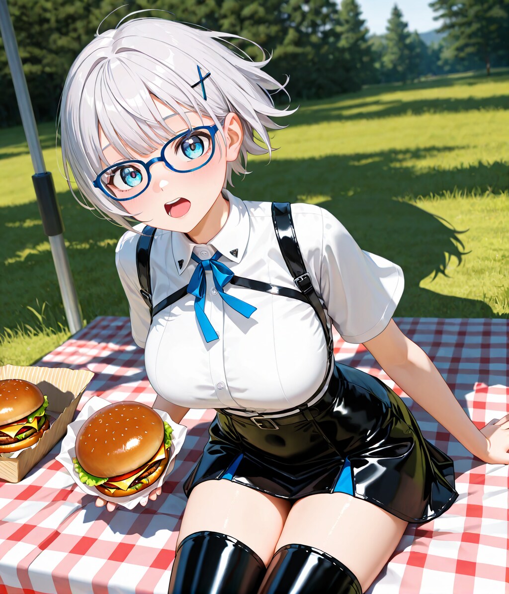 「ピクニックのお供はハンバーガー！」