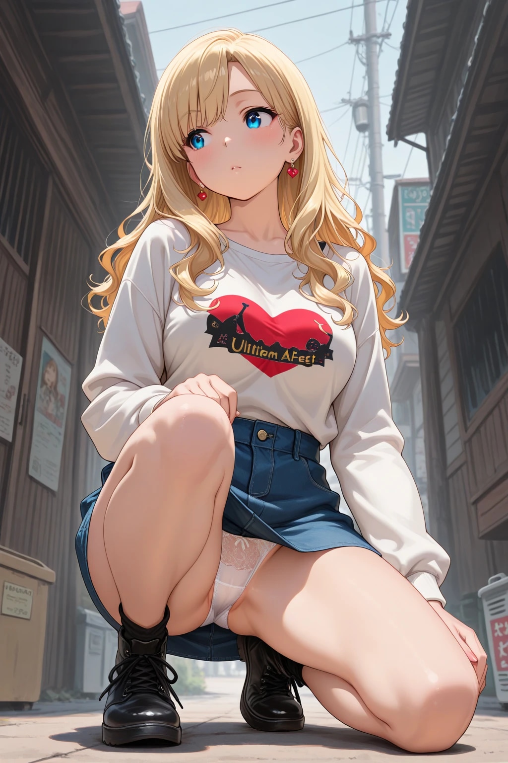 無防備にパンチラ