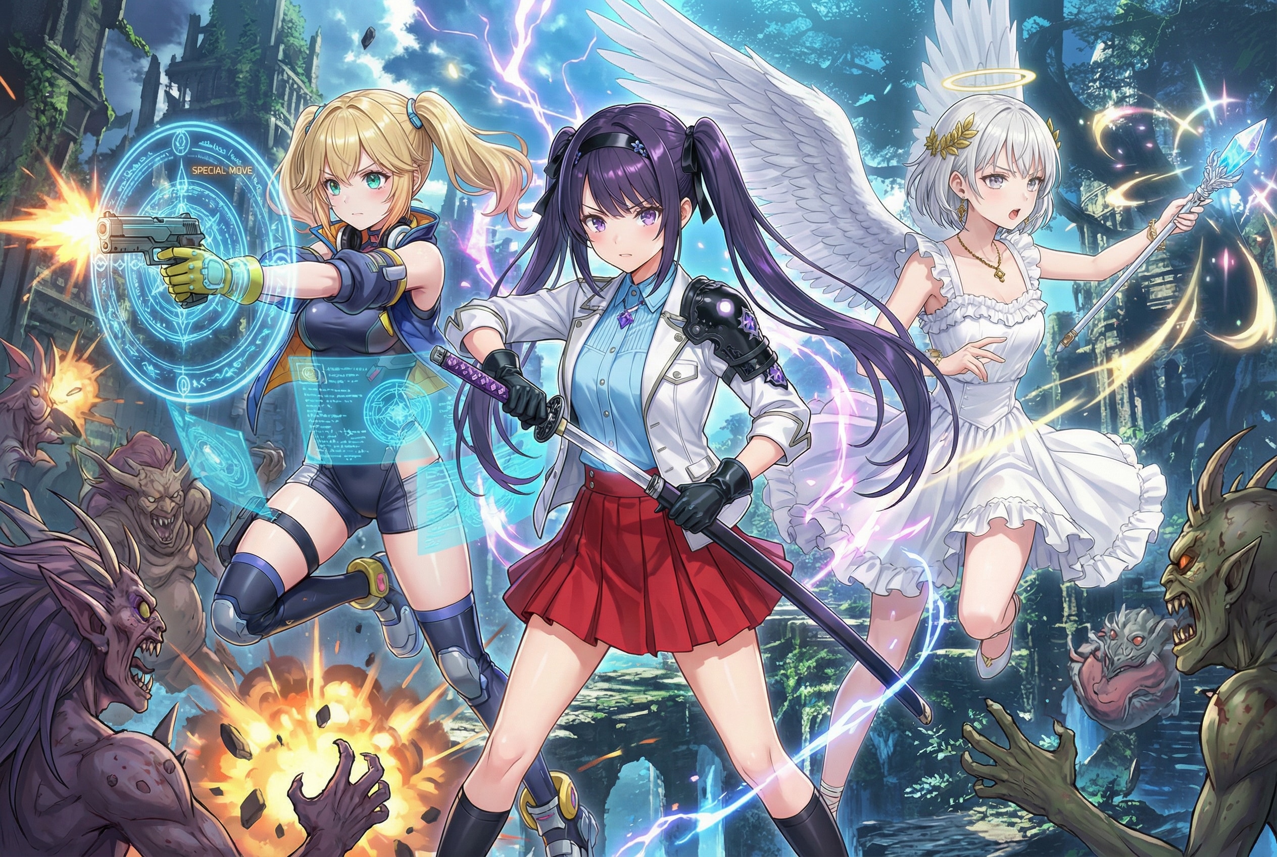 闘う生成機能の子達 | の人気AIイラスト・グラビア