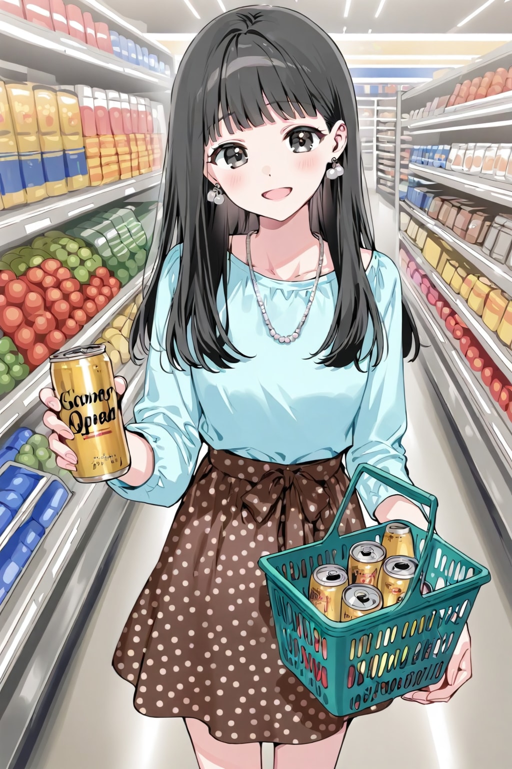 ビールを飲む女１６