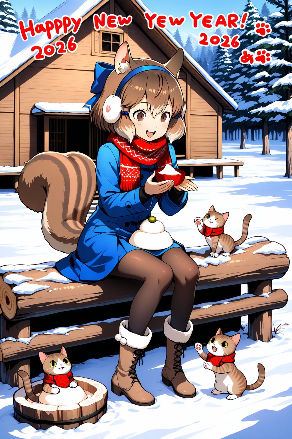 ミミちゃんとシルちゃんのお正月day1《おいでよ どうぶつの娘》