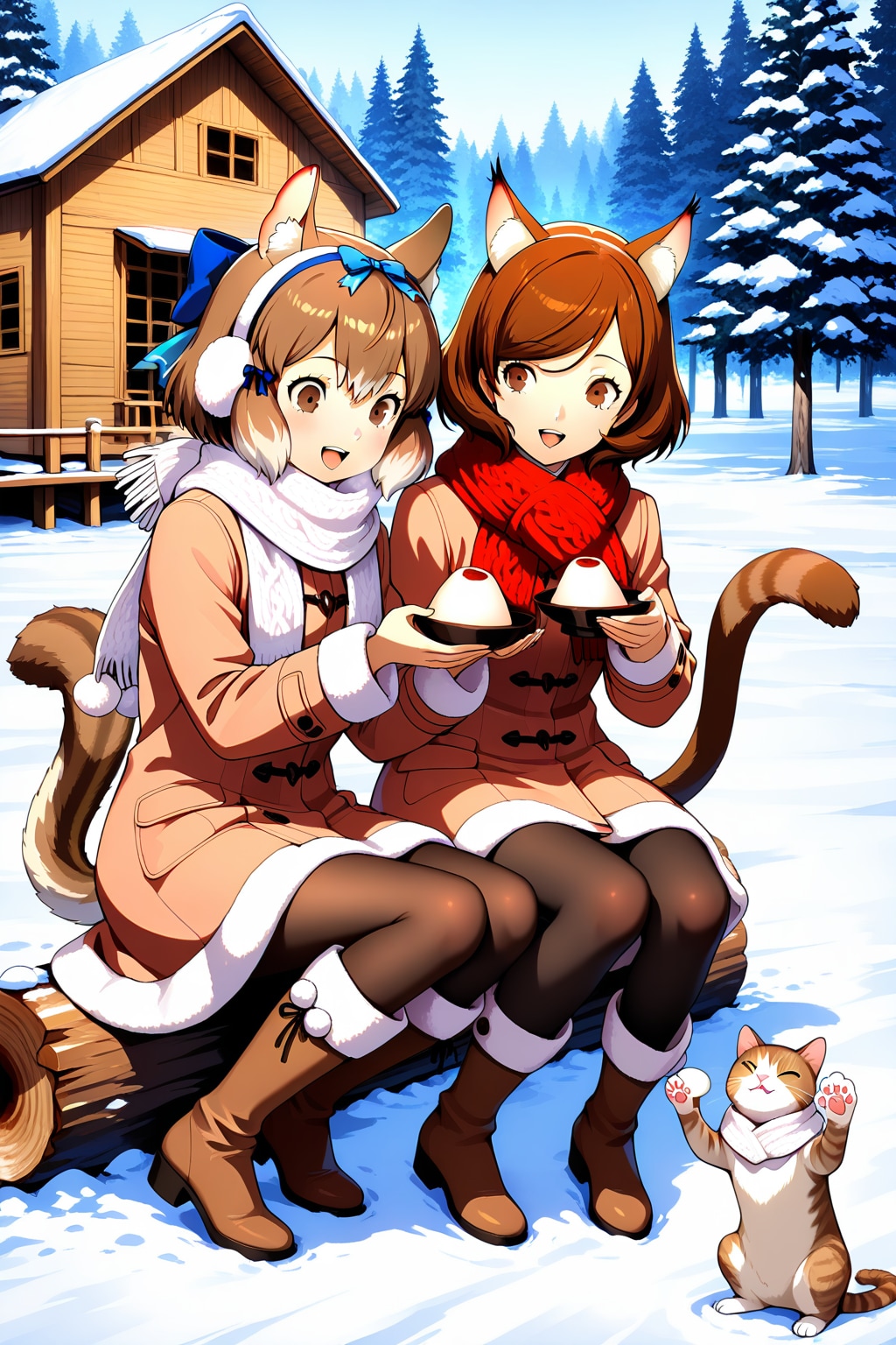 ミミちゃんとシルちゃんのお正月day1《おいでよ どうぶつの娘》