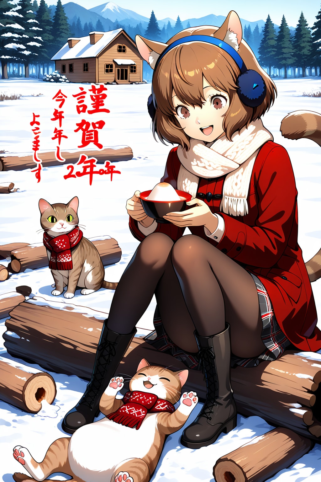 ミミちゃんとシルちゃんのお正月day1《おいでよ どうぶつの娘》