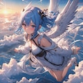 空と少女と地平線 4枚目
