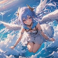 空と少女と地平線 2枚目