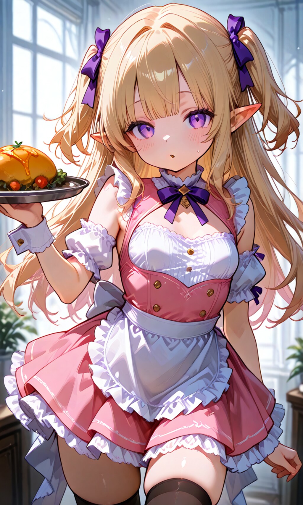 ピンクのメイドさん