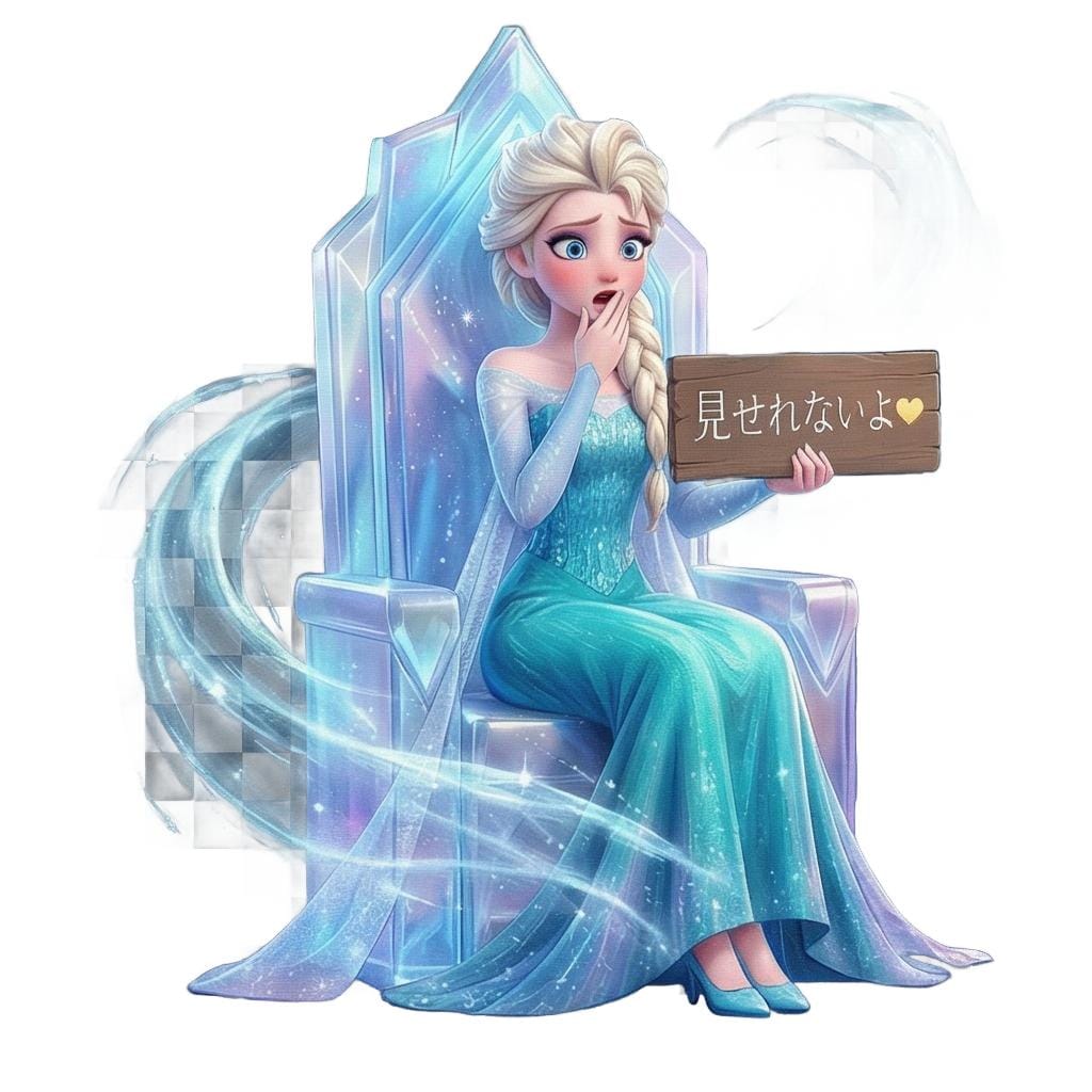 氷の女王エルサのサイン持ち「見せれないよ♡」 ポーズコレクション