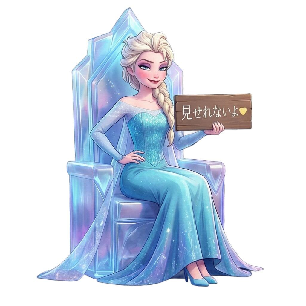 氷の女王エルサのサイン持ち「見せれないよ♡」 ポーズコレクション