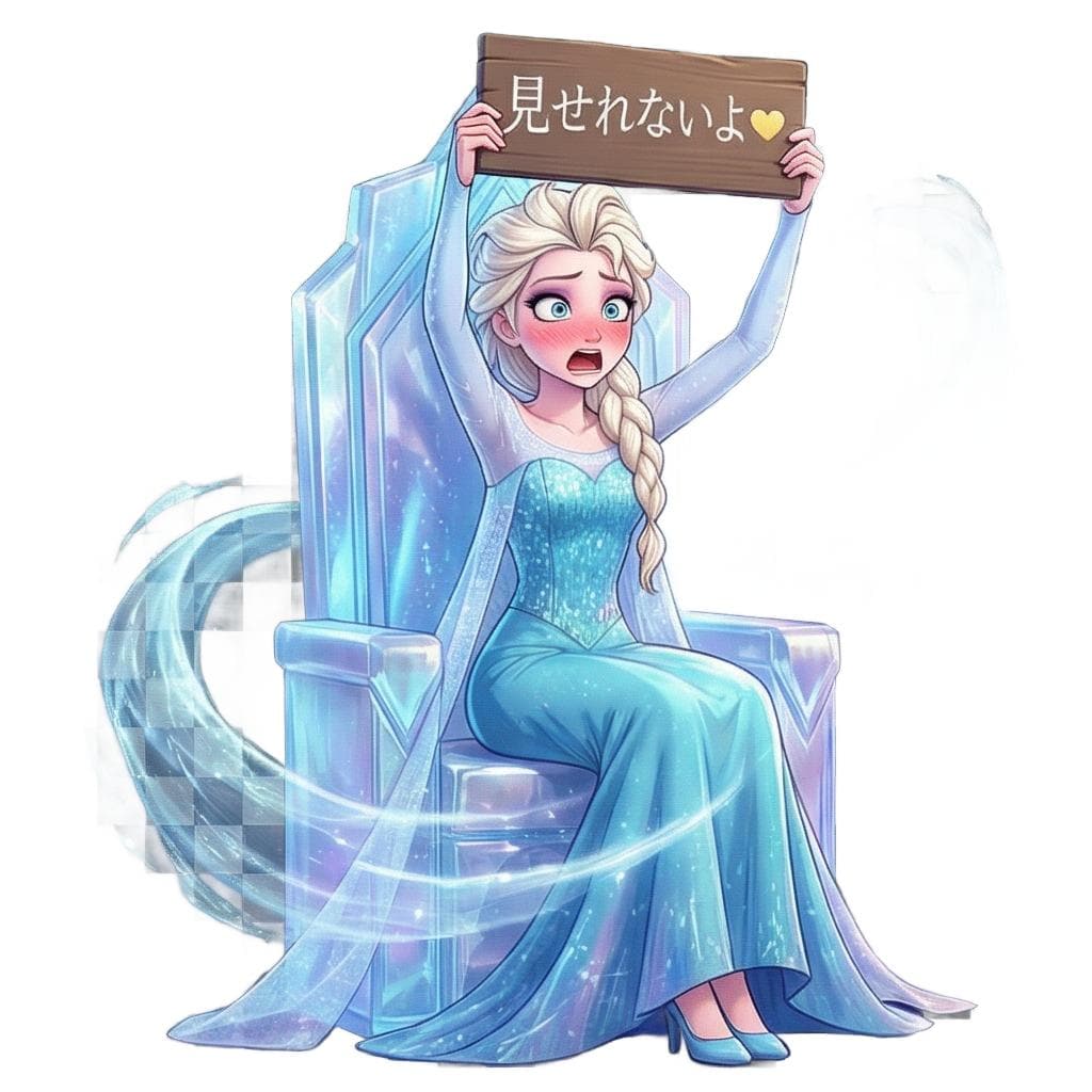 氷の女王エルサのサイン持ち「見せれないよ♡」 ポーズコレクション