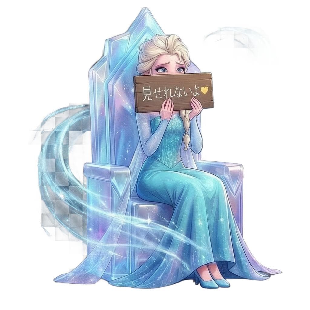 氷の女王エルサのサイン持ち「見せれないよ♡」 ポーズコレクション