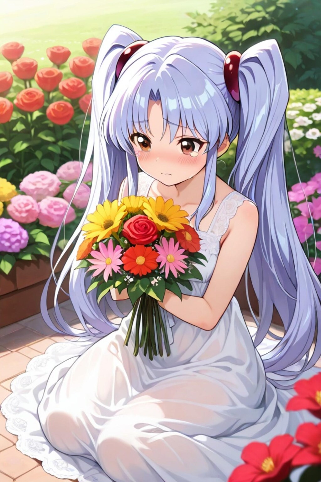 花を贈るルリルリ