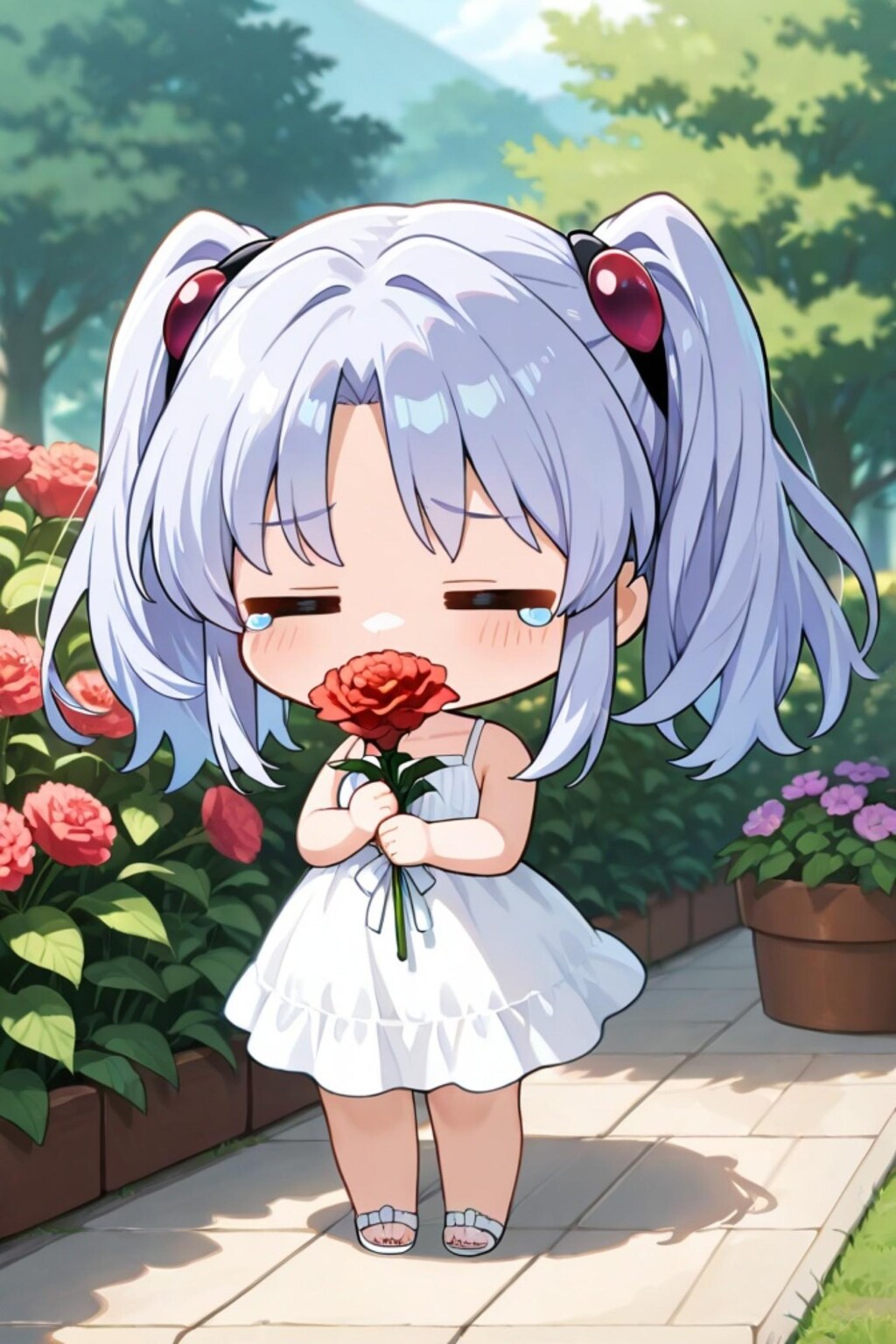 花を贈るルリルリ
