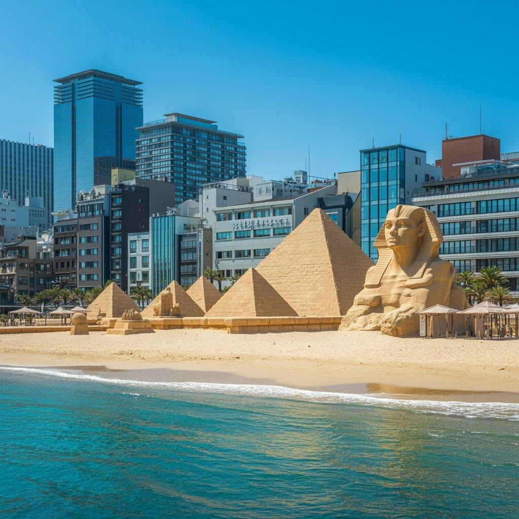 エジプトっぽいビーチと海