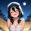 月夜の岩風呂 2枚目