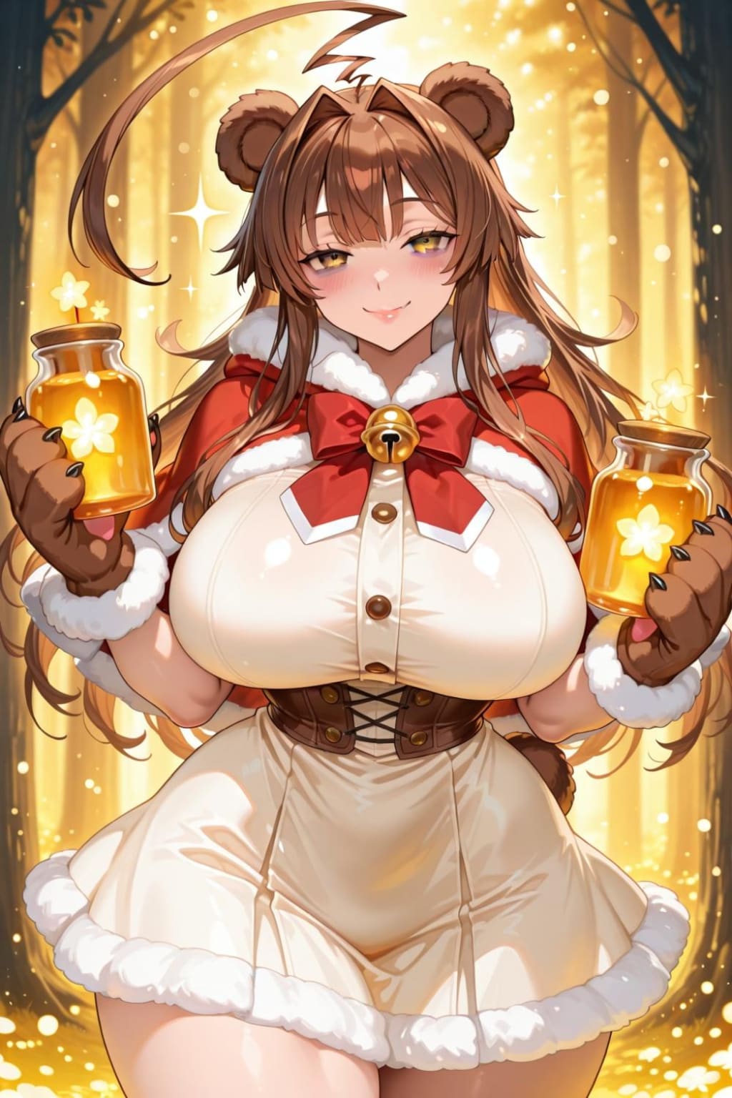 目のクマ着ぐるみコスプレ軽巡洋艦人妻