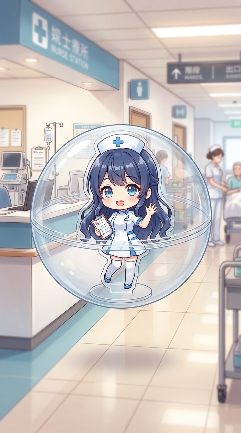 ナース服姿のCHASEちゃんをカプセルに入れたよ | の人気AIイラスト・グラビア