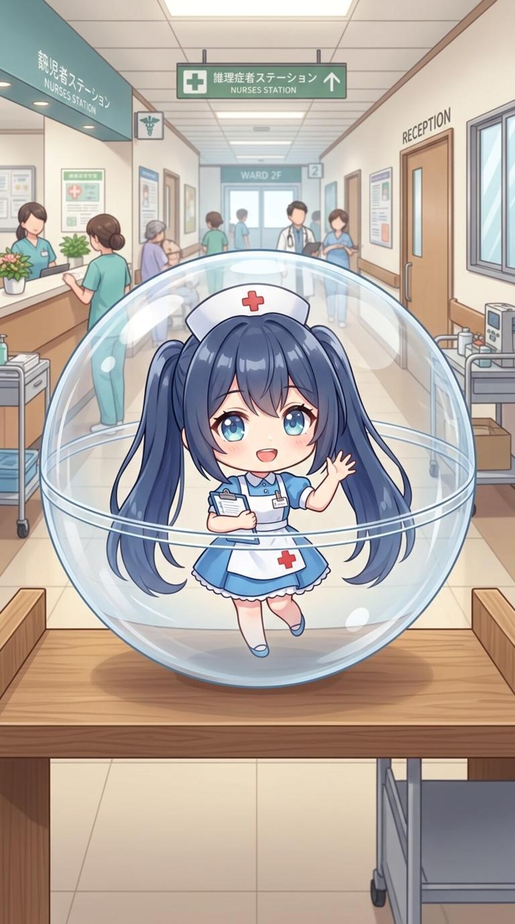 ナース服姿のCHASEちゃんをカプセルに入れたよ