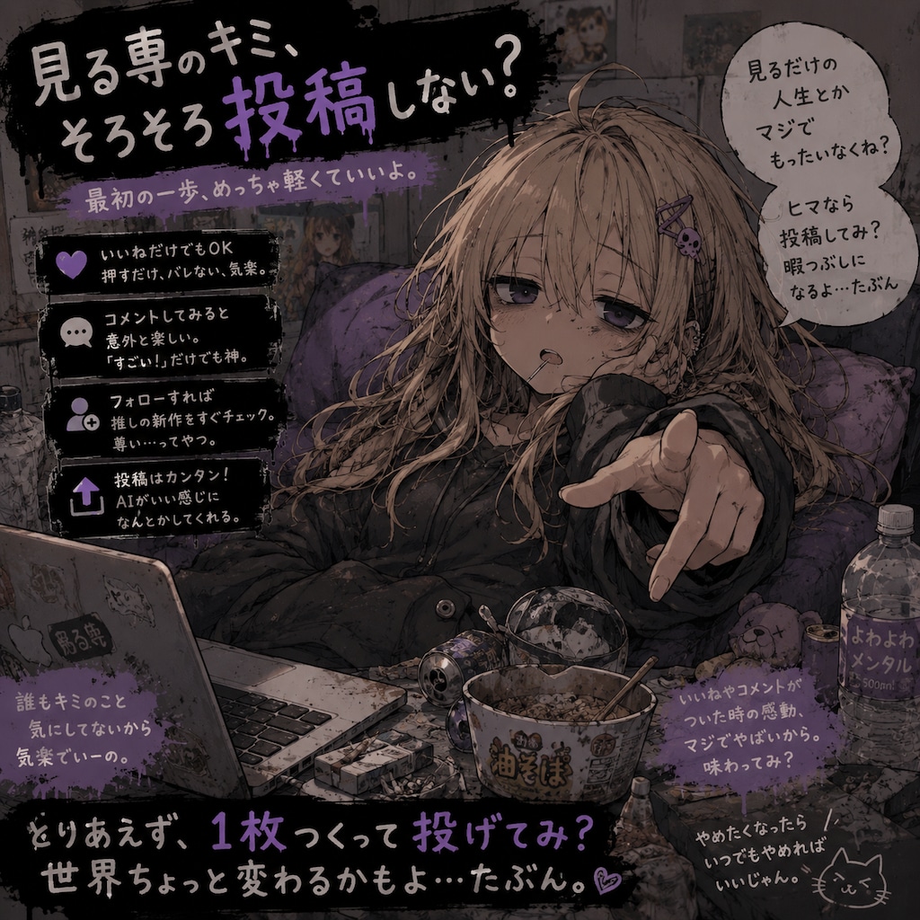 投稿に誘うやつ12パターン