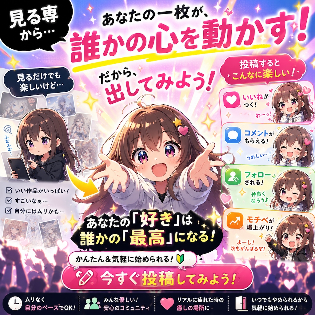 投稿に誘うやつ12パターン