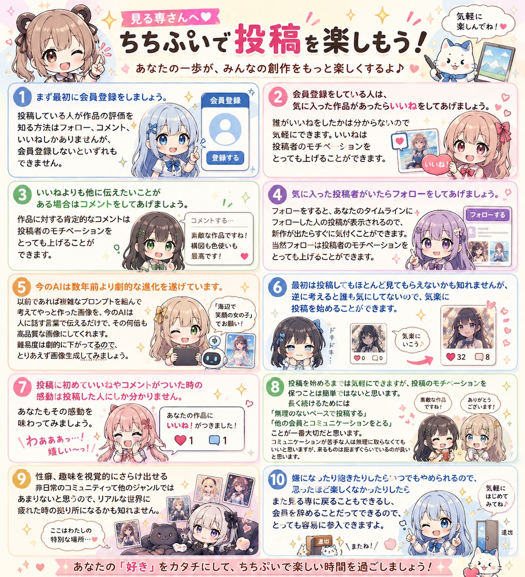 投稿に誘うやつ12パターン