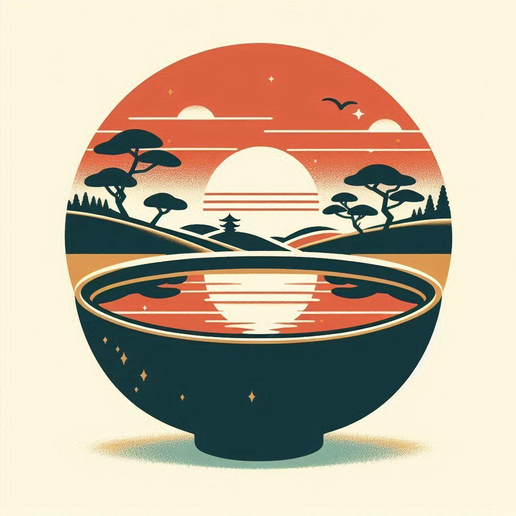 朝日が映り込むお椀 | の人気AIイラスト・グラビア